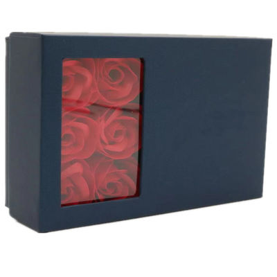 Luxury Valentine'S Day Paperboard Gift Boxes Dark Blue For Necklace