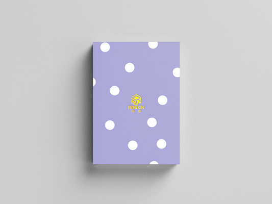 Blue Art Paper Hardcover Lined Notebook With Dotted 80 Sheets